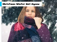 Christmas winter girl jigsaw