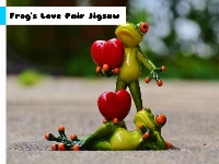 Frog's love pair jigsaw
