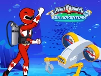 Save power rangers from ocean zombies - pin pull