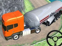 Off road oil tanker transport truck