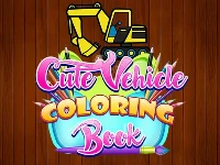 Cute vehicle coloring book