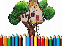 Tree house coloring book