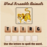 Word scramble animals