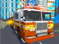 Fire city truck rescue driving simulator