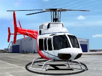 Helicopter parking and racing simulator