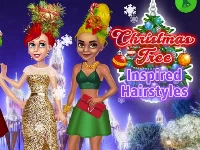 Christmas tree inspired hairstyles