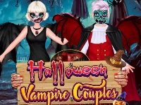 Halloween vampire couple
