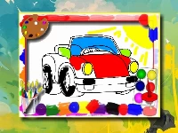 Cartoon cars coloring book