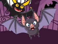 Scary midnight hidden bats