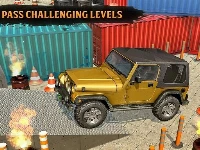 Classic real 4x4 jeep parking drive game