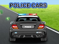 Police cars driving