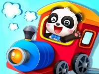 Baby panda train driver