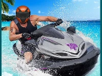 Jetsky power boat water racing stunts game