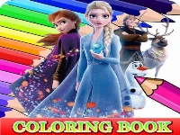 Coloring book for frozen elsa