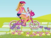 Barbie rides a bike
