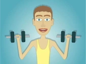 Muscle clicker: gym game