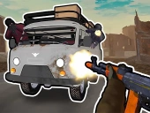 Road chase. shooter realistic guns