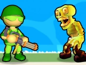 Destruction of stickman zombie