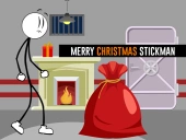 Merry christmas stickman