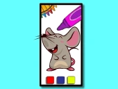 Funny mouse coloring time