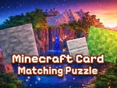 Minecraft card matching puzzle