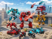 Capa do jogo Flying robot transform car games