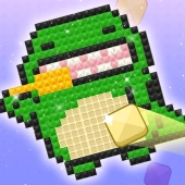 Jewels coloring puzzle