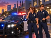 Police car chase prison escape game