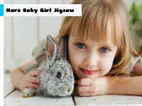 Hare baby girl jigsaw