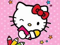 Color by number with hello kitty